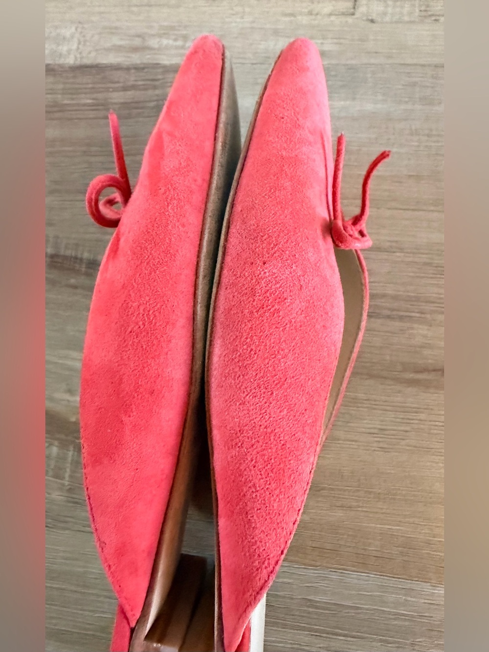 Reformation Belle Suede Flats Red Size 8 - Picture 6 of 15